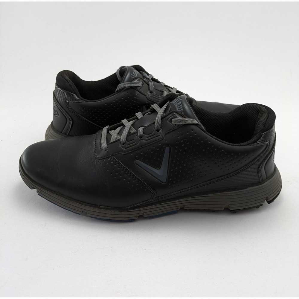 Mens Callaway Black Gray Spikeless Lace Up Comfort Golf Shoes CG107BGR Size 13